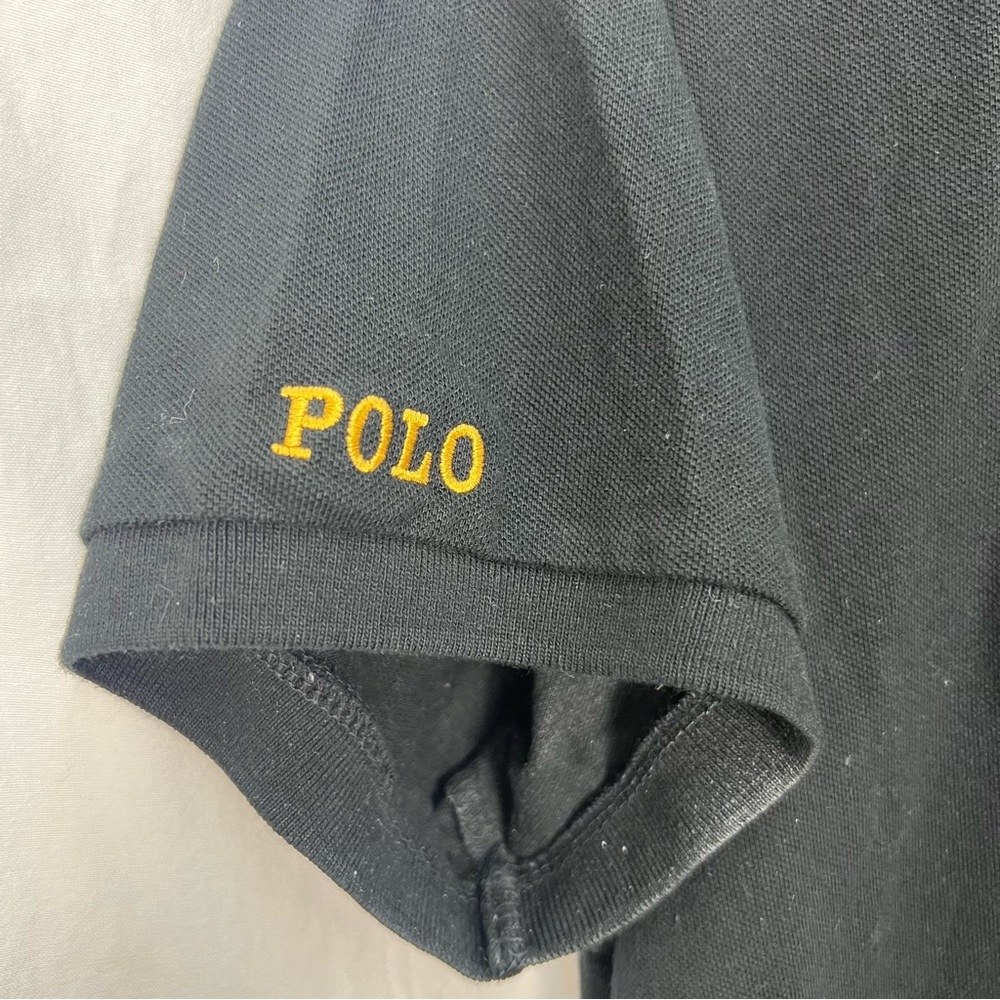 Polo Ralph Lauren black custom fit polo shirt with logo. - Picture 14 of 16